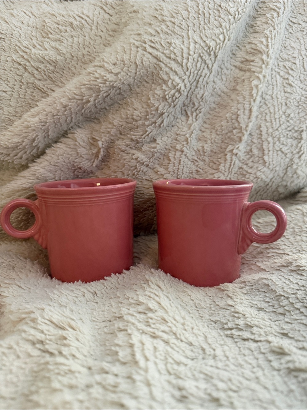 Pair of Pink Vintage Fiestaware Mugs